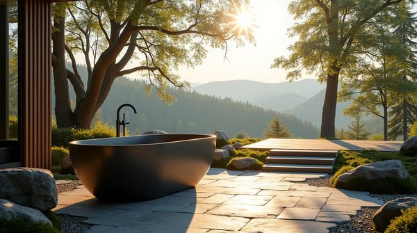 Baignoire nordique : l'alliance du bien-être et du design scandinave en extérieur